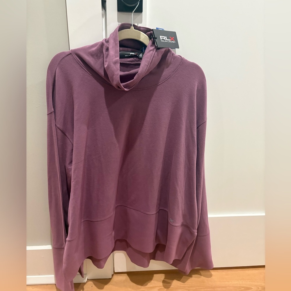 Ralph Lauren RLX Cowl Neck Top in Mauve